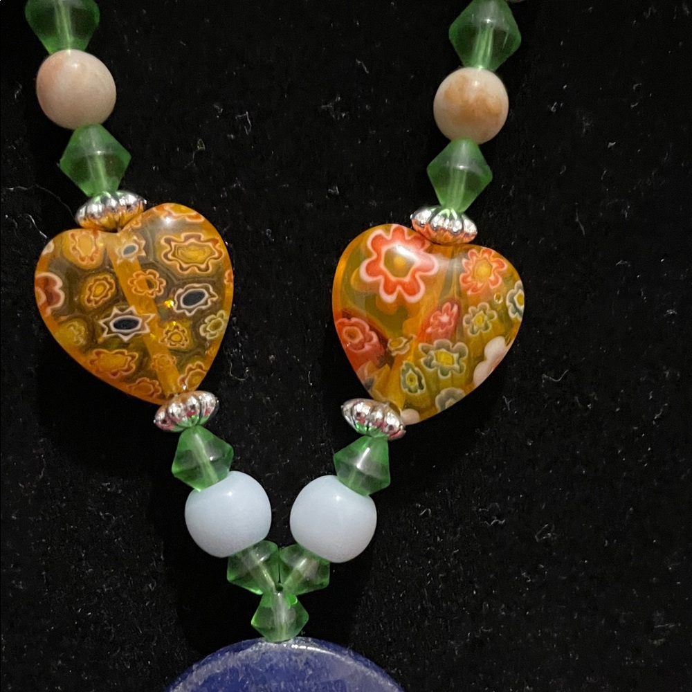 Hand Crafted Vibrant Beaded Necklace - Picture 3 of 8